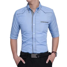 Бренд модная мужская рубашка Топы с длинными рукавами оверсайз британский стиль повседневная рубашка мужские платья рубашки тонкие мужские рубашки 3XL