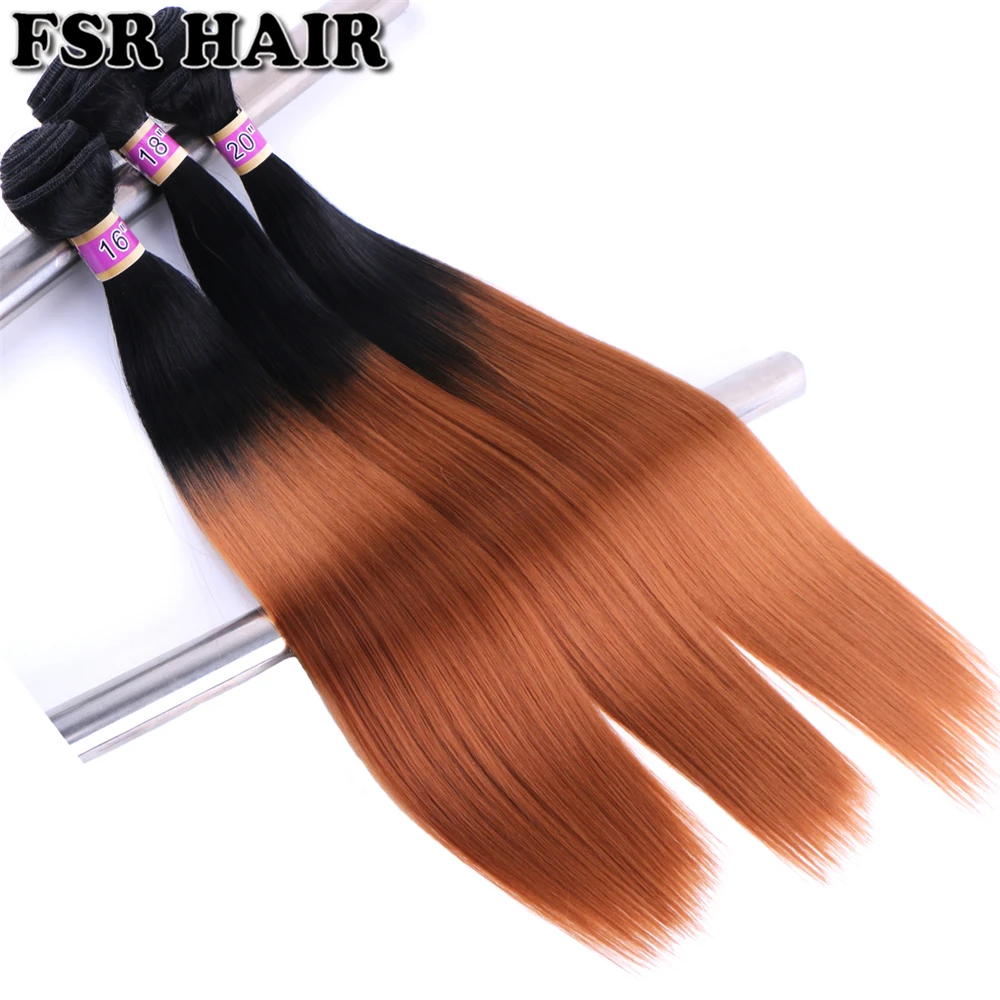 Pacotes de cabelo ombre borgonha extensão do