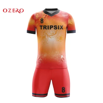 

100% polyester personalised oem soccer team jersey any logo number breathable material
