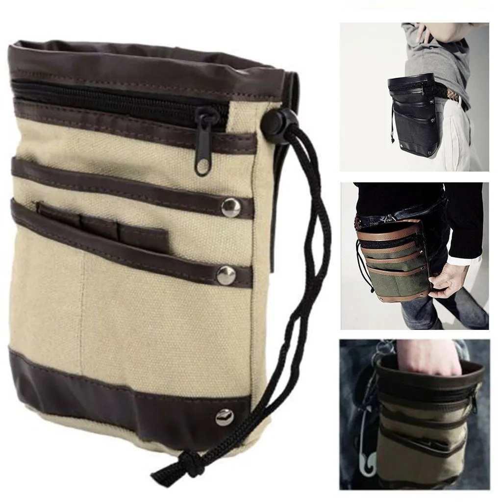 

Hot Selling Top Metal Detector Canvas Bag Finds Waist Hook Pockets Pouch for Camping Hiking Metal Detecting Backpack Utility