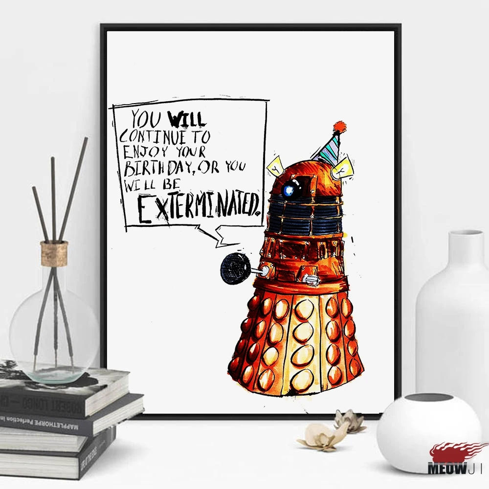 

Doctor Who Dalek To Victory TV Poster Home Decor Canvas Printed Wall Picture Free Shipping No Frame