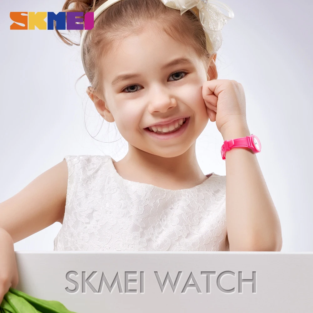 SKMEI детские часы Пластик основа для мальчиков и девочек студентов Спорт на открытом воздухе Водонепроницаемый PU браслет кварцевые часы 1401