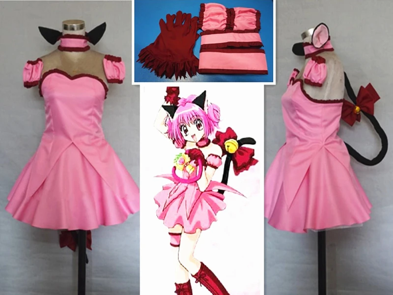Высокое качество Полный комплект Tokyo Mew Ichigo momiya Косплей Костюм |