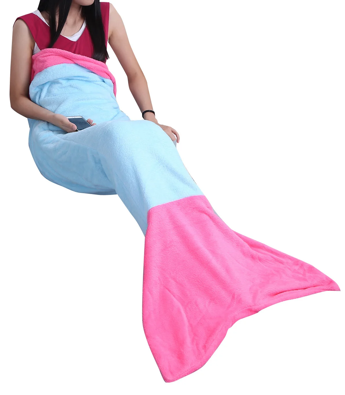 Дешевая фланель флис русалки Одеяло покрывало для сна ТВ диван Одеяло детские пижамы для детей и взрослых, покрывала для постели сумка тяжелое одеяло