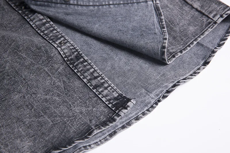 HuLooXuJi Мужская джинсовая рубашка летний пляжный стиль короткий рукав рубашка с линялым эффектом Хлопок Дышащие рабочие джинсы рубашки Размер США: M-3XL