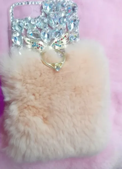 BotexBling роскошные стразы пушистый меховой чехол для iphone Xs max чехол для iphone 11 pro max чехол 6 6S 7 8 plus X XR чехол кронштейн - Цвет: 9