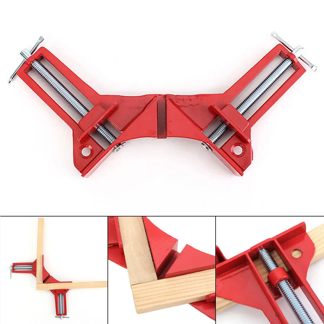 

Red 90 Degrees Right Angle Clamp 100mm Mitre/Corner Clamp Picture Holder