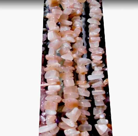 

6-8MM FREEFORM PINK OPAL CHIPS SPACER BEADS NATURAL STONES