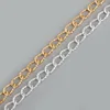 Chaînes de colliers en aluminium plaqué or et Rhodium, 14x9mm, chaînes pour la fabrication de bijoux, 3 m/lot ► Photo 2/5