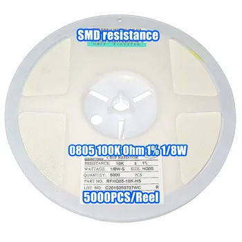 

1 Reel 0805 100k 100K Ohm 1% 1/8W SMD Resistance 5000PCS/Reel