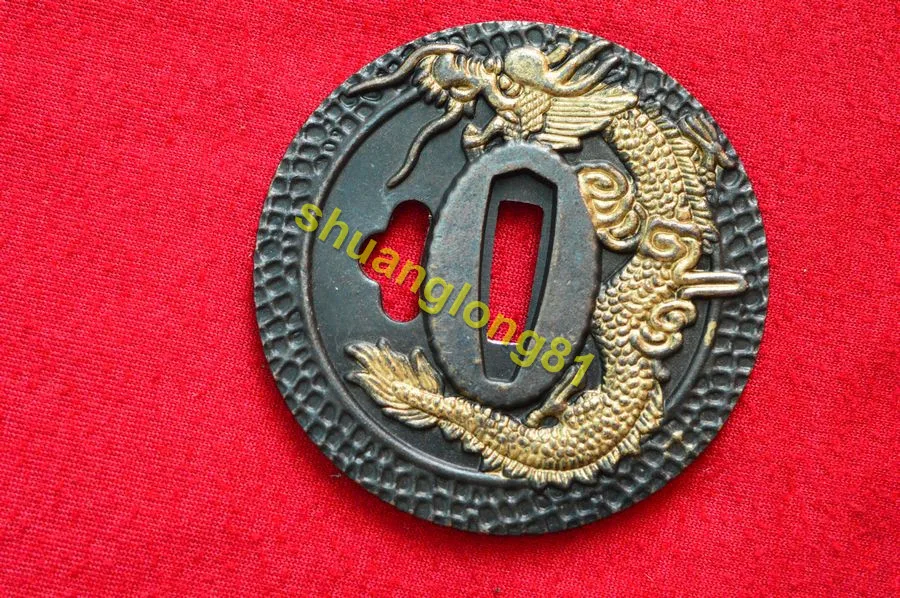 Уникальный японский сплав Guard Tsuba для самурая Катана Меч Guard Wakizashi W дракон