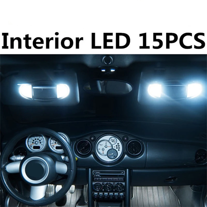 Us 17 2 14 Off Tcart 15x Free Shipping Error Free Car Led Interior Light Kit Auto Led Bulbs For Mini Cooper R50 R53 S Jcw Accessories 2001 2006 In