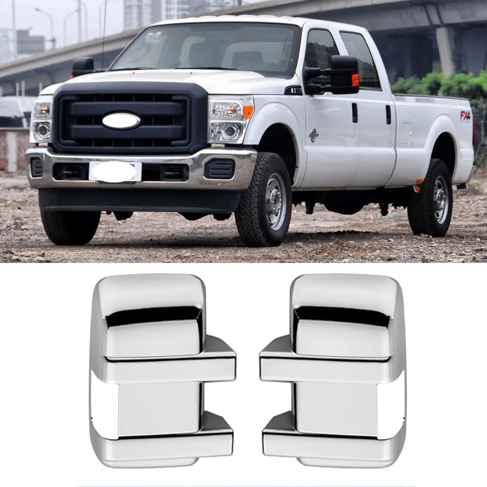 CAPQX 1Pair For Ford Super Duty F250 F350 F450 08 16ABS Chrome Rearview