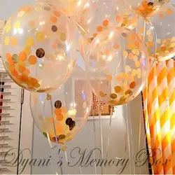 20 шт./компл. прозрачный латекс воздушные шары бумага конфетти баллон воздушный шар свадебные украшения из воздушных шаров на день рождения