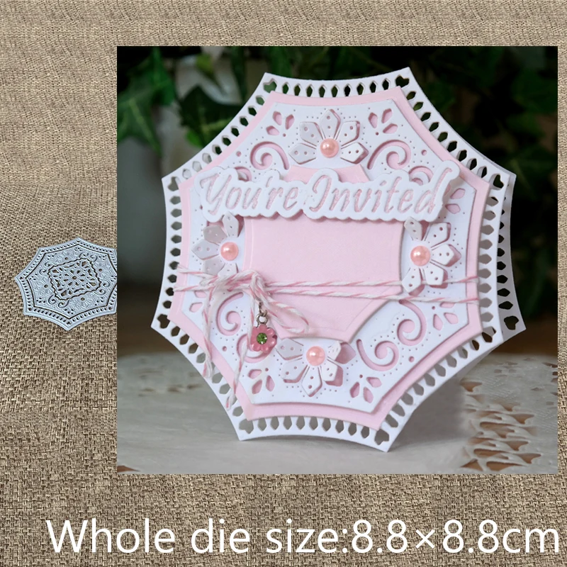 

New Design Craft Metal Cutting Die die cuts Octagon flower frame decoration scrapbook Album Paper Card Craft Embossing die cuts
