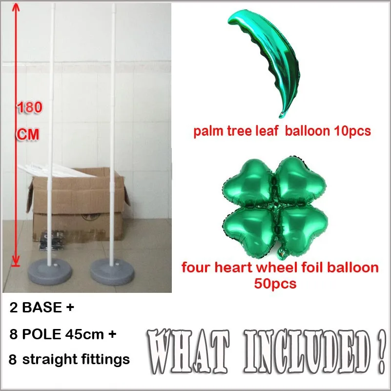 DH_180cm balloon column base and pole -what included-green