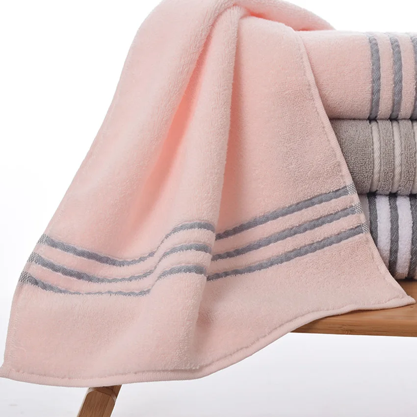 

100% Cotton Striped Towel for Adults Household Bathroom Towels Quick-dry Soft High Absorption Wash Face Towel Bath Stuff