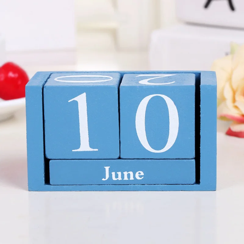 Прекрасный винтажный деревянный вечный стол календарь блок планировщик постоянный Настольный органайзер DIY Agenda XH8Z JY04