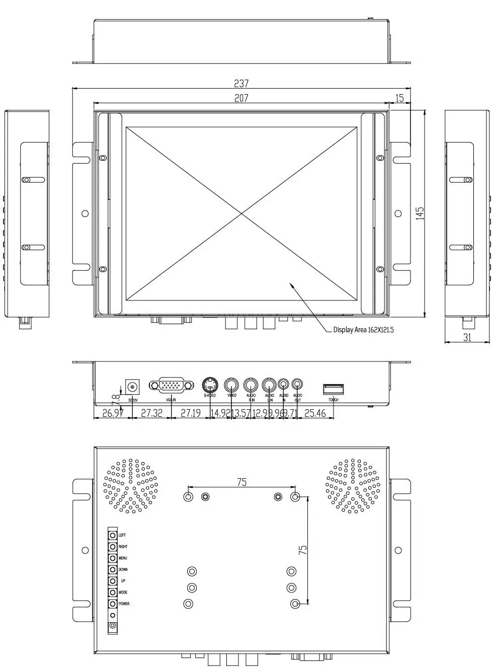 P829-3AHT dimension