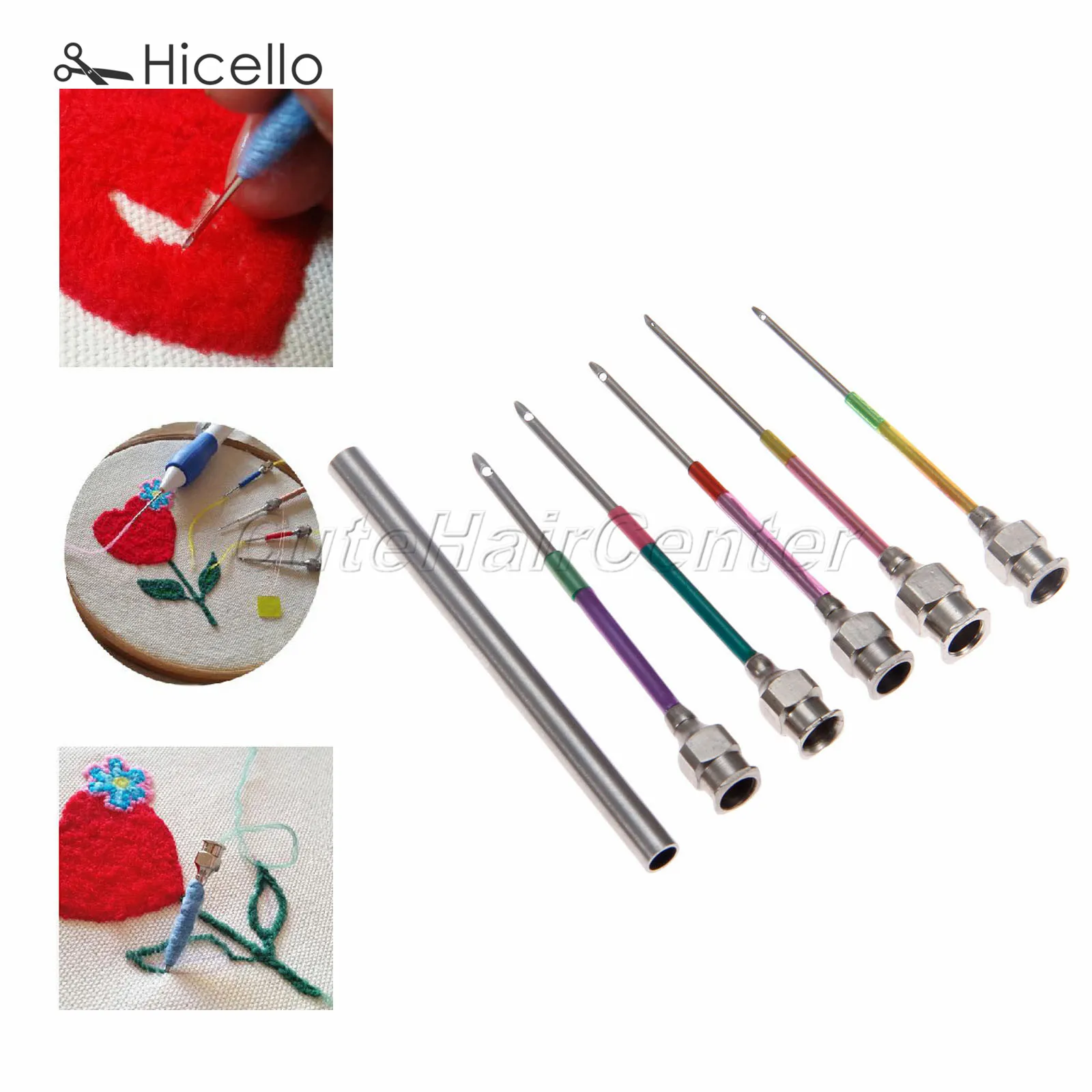 5 Stücke Stickerei Punch Nadeln Handgemachte Nähen Werkzeug Kits 9 # 10 #