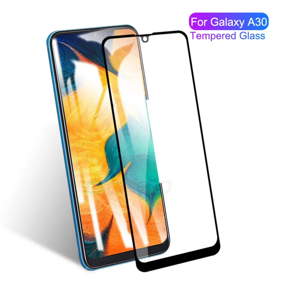 9D изогнутые закаленное Стекло на для samsung Galaxy A30 A50 A7 A9 Экран протектор для samsung M10 M20 M30 защитный Стекло