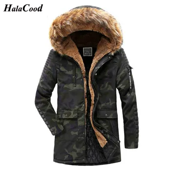 

HALACOOD Military 2018 Fashion Winter New Jacket Men Warm Coat Camouflage Casual Parka Medium-Long Thickening Coat Men Winter
