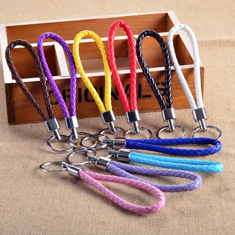 

1Pcs Men Women Leather Key Chain Ring Keyfob Car Keyring Couple Keychain Friendship Key Rings Unisex Gift