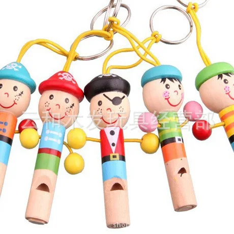 

Cute Whistle baby educational wooden Kids toys Cute little pirate whistle baby toys 1 year musical toys for kids W148
