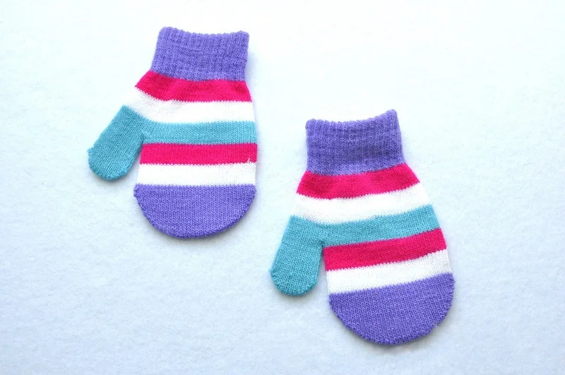 Горячее предложение Зимний милый, для новорожденных и малышей с разноцветным рисунком; Лидер продаж для мальчиков и девочек зимние теплые перчатки