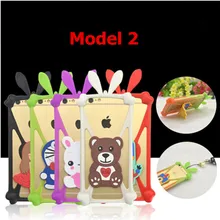 Силиконовый универсальный чехол для телефона 3,"-6", милый мультяшный противоударный чехол с кольцевой пряжкой и отверстием для Fly FS501 FS451 FS502