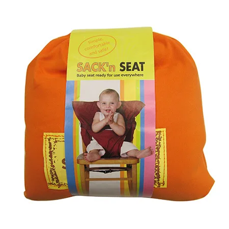 Детское кресло переносное детское кресло-переноска обеденный стул для обеда/сиденье для детей ремень безопасности для кормления стульчик для кормления детское кресло с ремнем безопасности - Цвет: Оранжевый