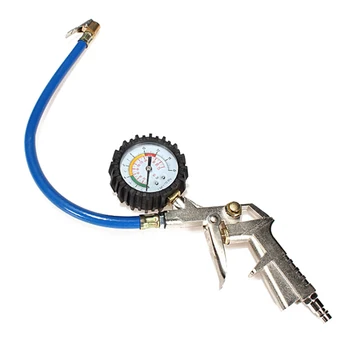 

Car Van Truck Tyre Air Line Inflator Dial Pressure Meter Gauge Compressor 220PSI