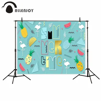 

Allenjoy vinyl photo backdrops Blue Cartoon Plant Fruit Children Summer backdrop camera photocall photo printed excluding stand