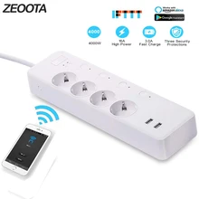 WiFi Smart Power Strip Intelligent Plug Wireless Timer Remote Control by Smartphone for Android iOS Google