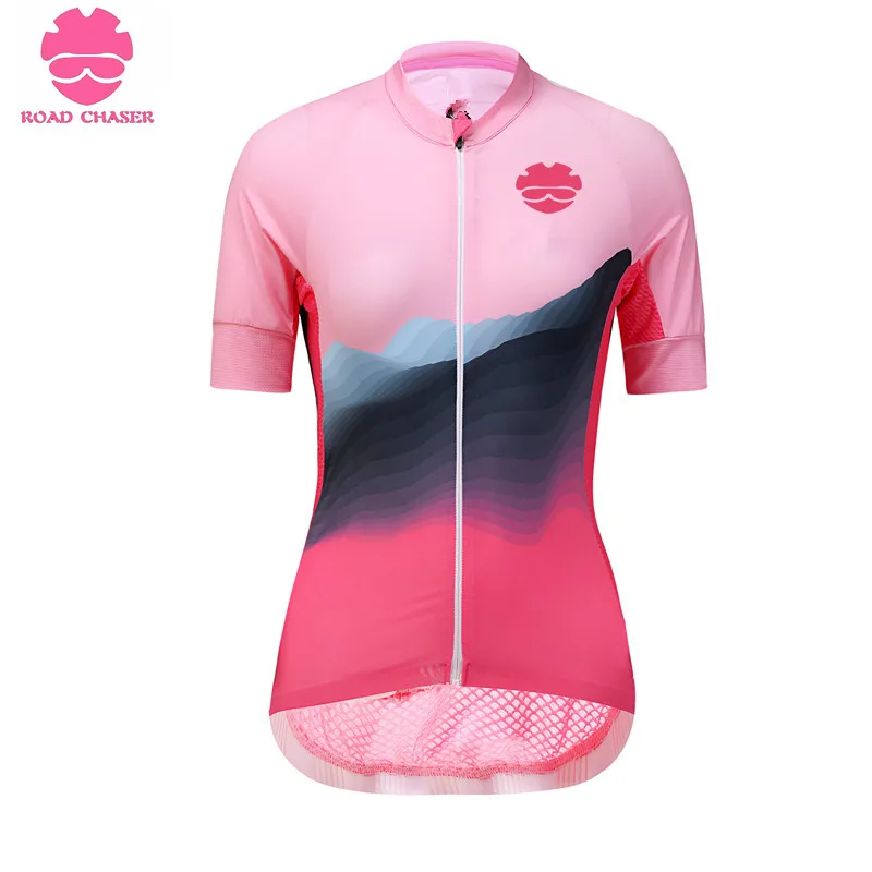 2018 New Arrival Pink Women Pro Team Cycling Jersey Racing Sportswear ...