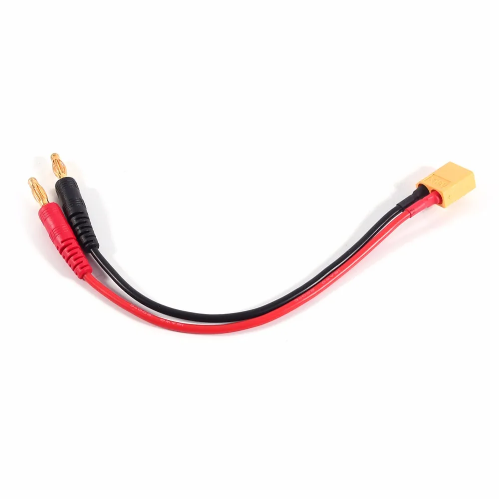 RC XT60 Connector to 4mm Banana Bullet Wire Plug Charge Cable Adapter 15cm 16awg Silicone Wire