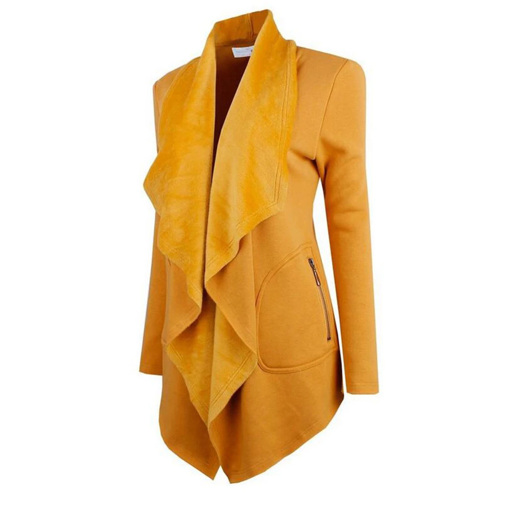 New Autumn Jackets Women Medium Length Winter Thick Turn Down Collar main-types-of-work-jackets-workwear