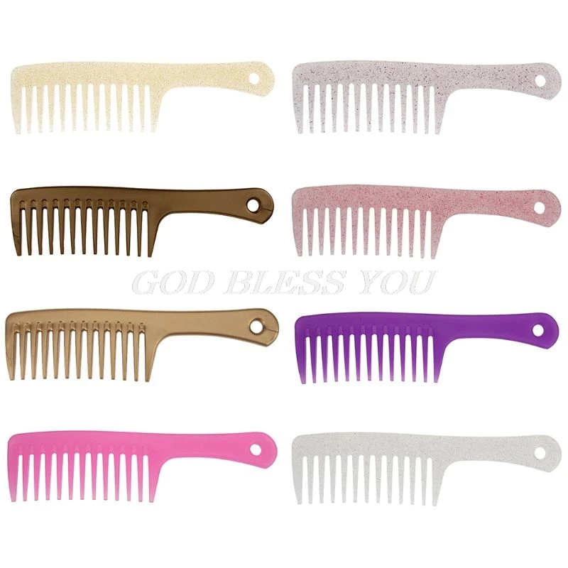 

1PC Wide Tooth Plastic Hair Comb Detangling Handle Hairdressing Anti-static Salon Tool Hairdressing Comb Styling Tools Brushes