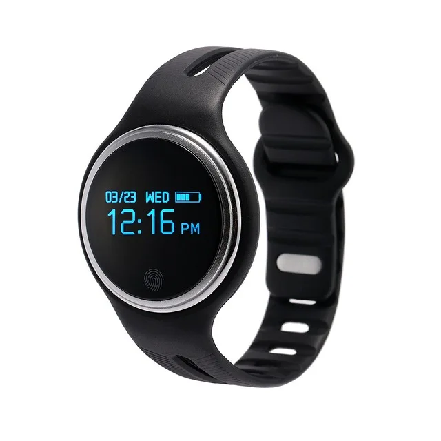 Смарт-браслет E07, смарт-часы, браслет, браслет, фитнес-трекер, смарт-Браслет для ios, android, спортивный браслет, умные часы - Цвет: Черный