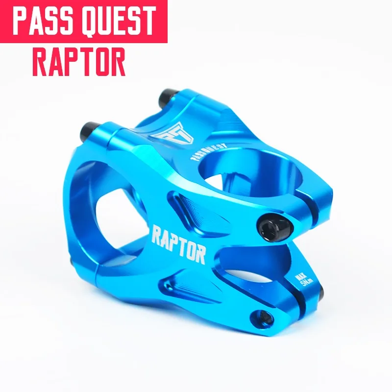 Пройти QUEST RAPTOR Stem 31,8 мм горный велосипедный вынос велосипед am, DH FR DJ ENDURO - Цвет: Blue