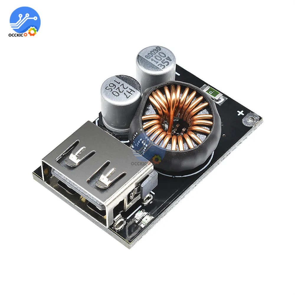 

QC3.0 USB DC-DC Buck Converter Charging Step Down Module 10-32V to 3.8-12V Fast Quick Charge Circuit Board for Car Power Charger