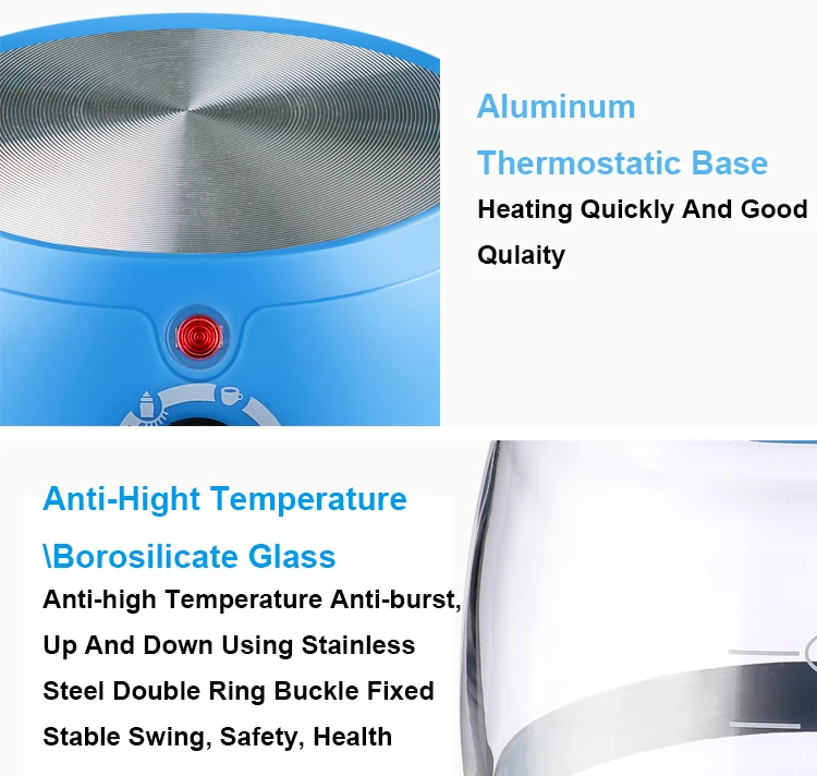 DMWD, подогреватель бутылочек для молока, стерилизатор для чая, кофе, подогреватель, теплоизоляция, электрический чайник, сиденье, термостат, стеклянная котельная чашка, ЕС