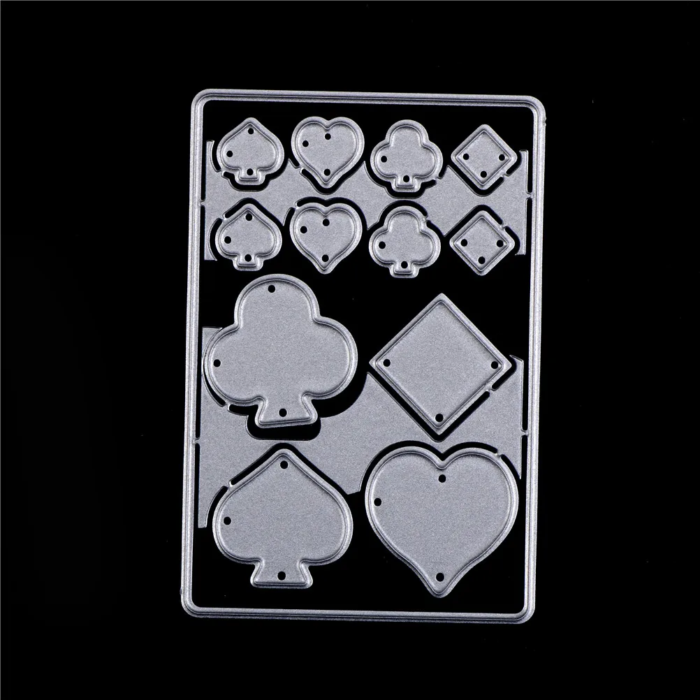new1pcs Poker Playing Cards Cutting Dies Stencils DIY Die Cuts For