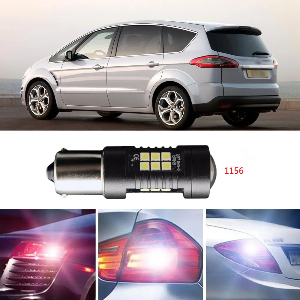 Светодиодные лампы обратного хода Ownsun 2 шт. без ошибок 1156 для Ford S max|Сигнальная