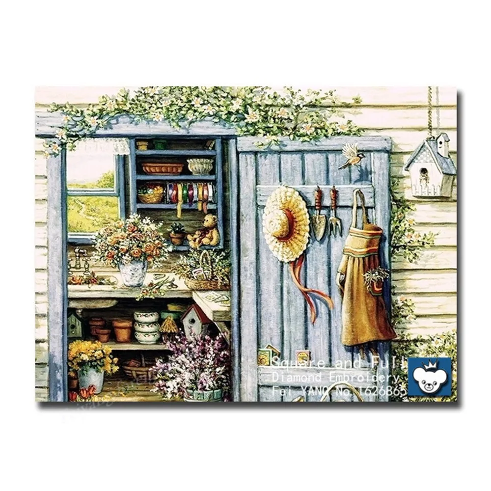 Needlework ,hut diamond painting , Pastoral Hut Diamond cross stitch