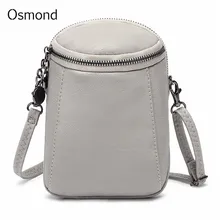 Bolso Osmond Casual para teléfono móvil, bolsos de hombro a la moda para mujer, bandolera Lisa pequeña, bolso Vintage Retro para mujer