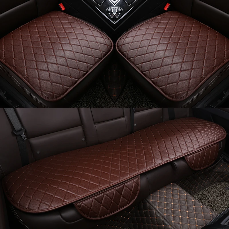  PU Leather Car Seat Cover Universal Auto Interior Car Front Rear Back Cushion Protector Four Season