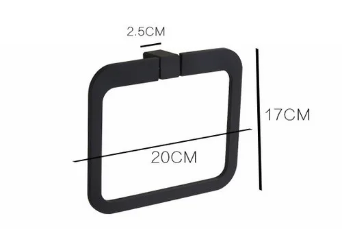 Современный дизайн черный цвет нержавеющая сталь аксессуары для ванной комнаты полотенце кольцо 20832