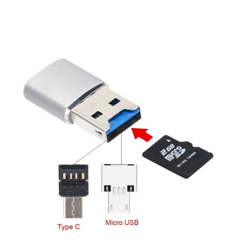 Новых карт Micro Тип usb C USB 3,0 Micro SD Card Reader для портативных ПК для Macbook S9 Note8 лидер продаж