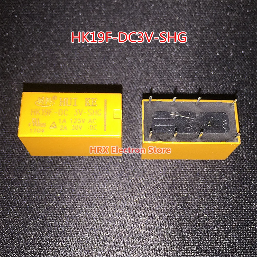 Реле 10 шт./лот HK19F DC3V SHG DC5V 3 в 5 В 6 1 А 125 АВС 2 30 постоянного тока 8PIN новый